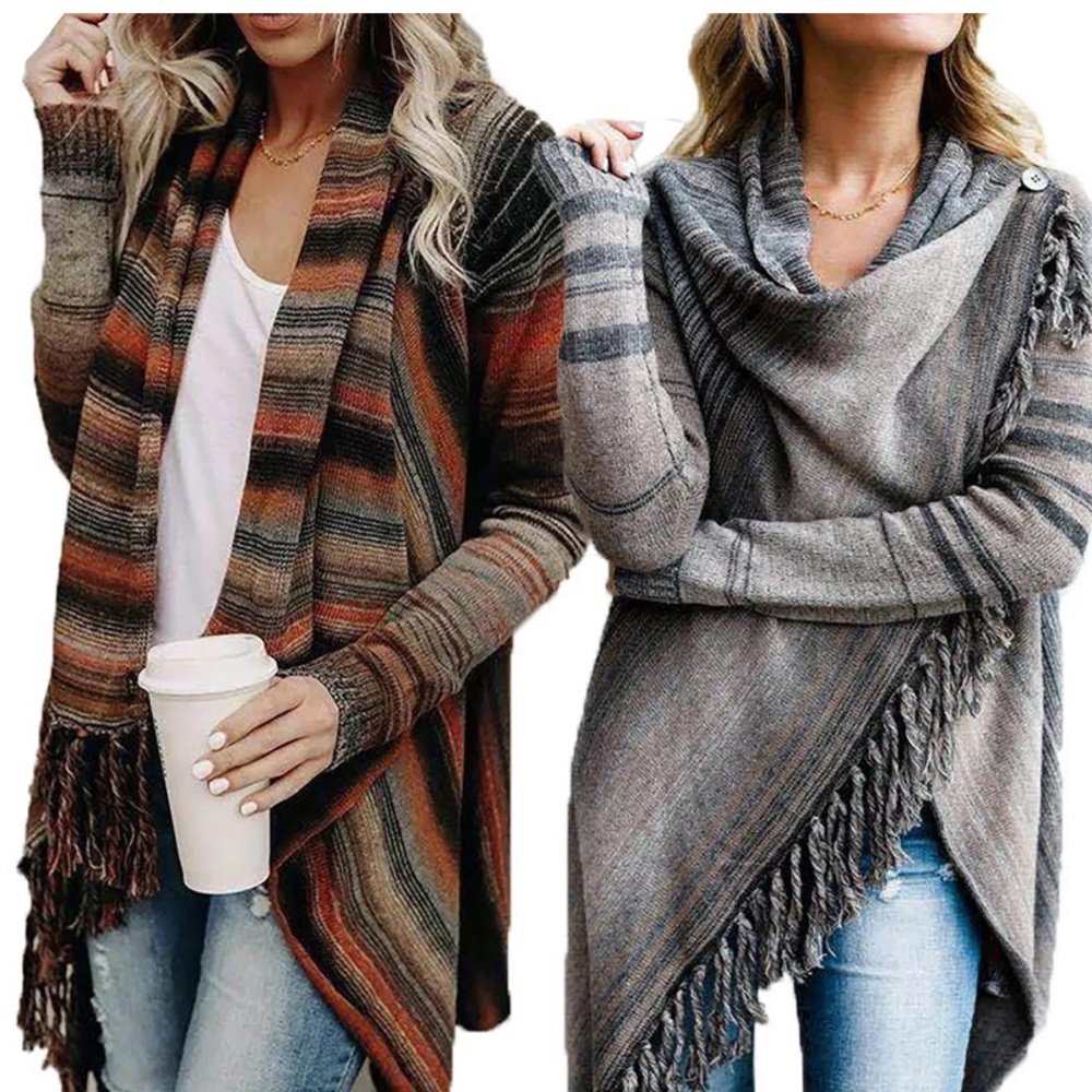 Striped Tassel Sweater - Picture 4 of 8